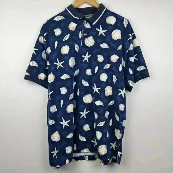 Chaps Ralph Lauren Nautical-Themed Short Sleeve Polo Shirt - Picture 1 of 7